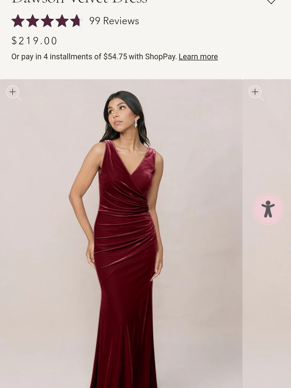 Revelry Dawson Velvet Dress Romantic Rose
